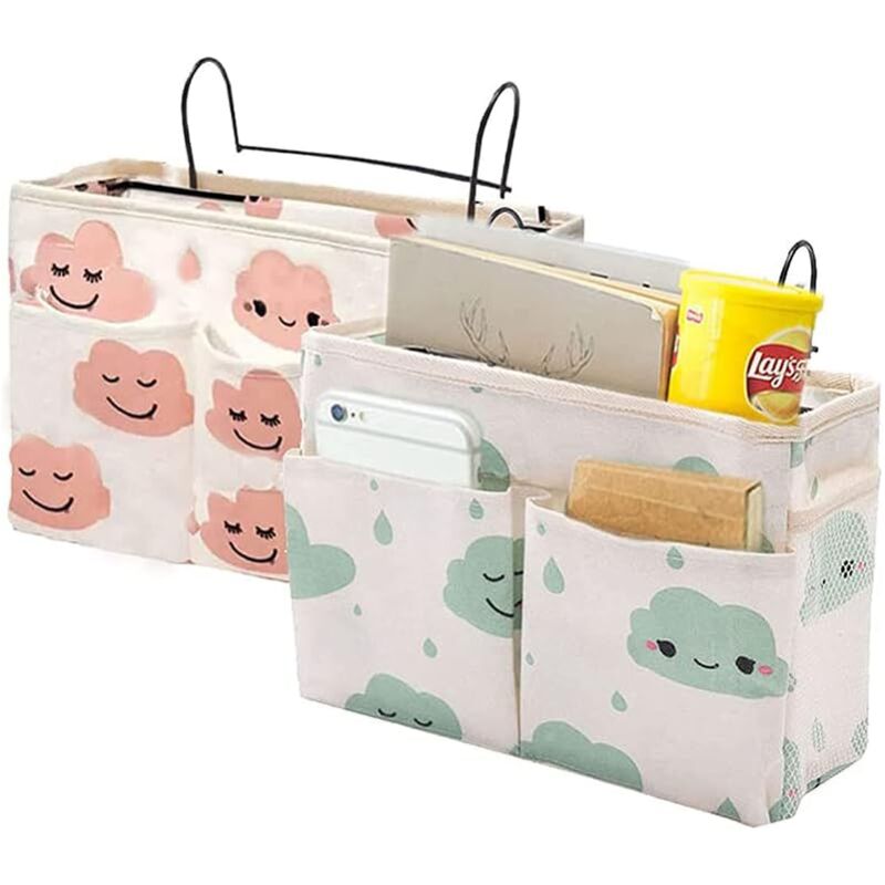 Feiyue - Lot de 2 organiseurs de sacs de lit multifonctionnels à suspendre