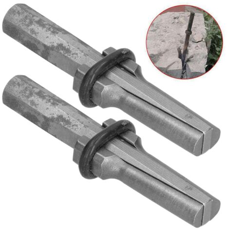 Lot de 2 Outils de Défonçage de Pierre 14mm, Wedges et Pointes pour Carrière, Kit d'Expanding Tools pour Tailleurs de Pierre - KZQ