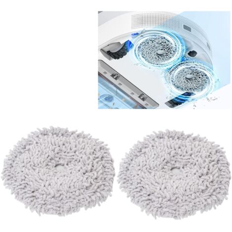 Lot de 2 Padets de Nettoyage Compatible Dreame W10/W10 PRO - Absorbant, Magnétique, ABS & Fibre