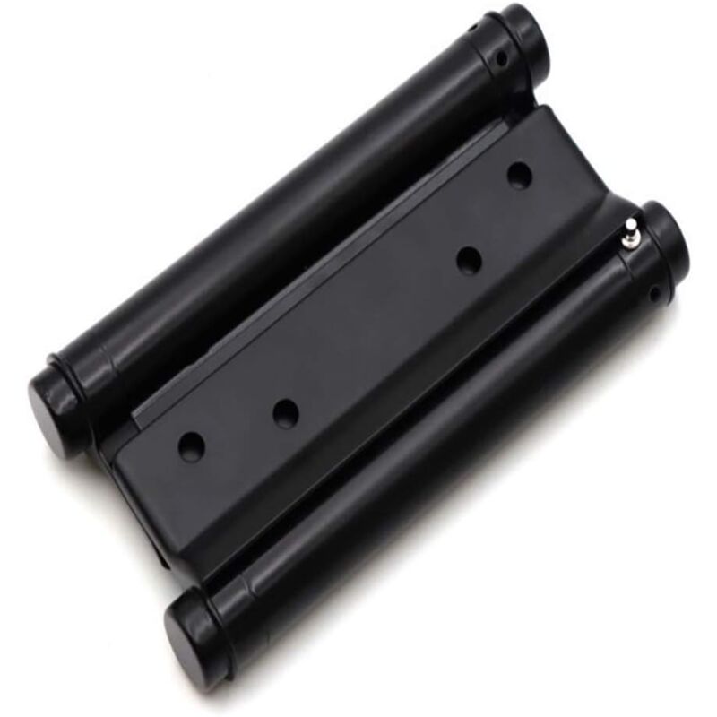 Lot de 2 paires de charnières de porte en acier inoxydable à fermeture automatique Noir 10,2 cm