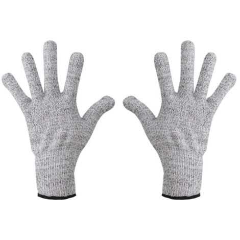 Lot de 2 paires de gants anti-coupures niveau 5, protection cuisine et bricolage
