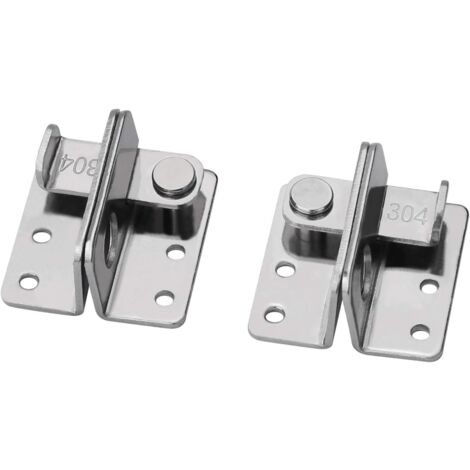 Lot de 2 paires de loquets de verrouillage pour abri de jardin, loquet épais et robuste pour verrouiller les fenêtres, les boîtes aux lettres, les placards, les portes en bois