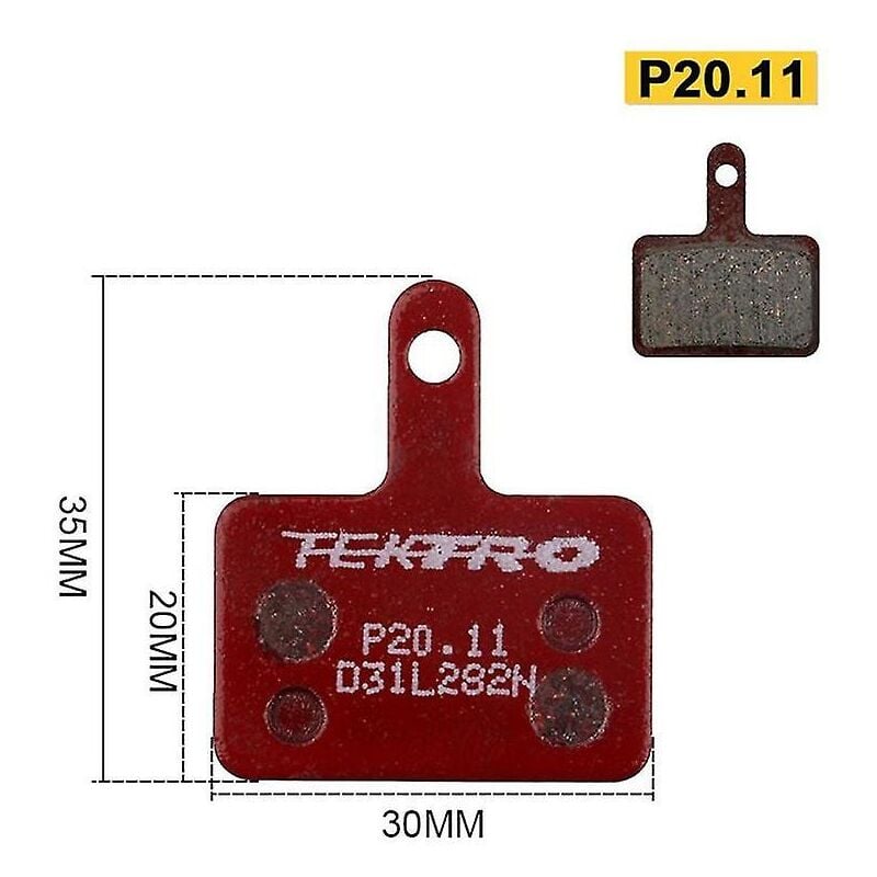 Lot de 2 paires de plaquettes de frein à disque hydrauliques de 11 mm pour vélo M335 395