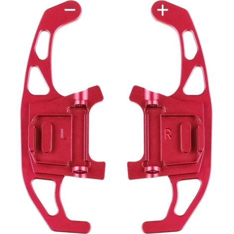 Lot de 2 palettes de changement de vitesse en alliage d'aluminium pour VW Golf GTI R R-line GTD GTE MK7 7 Polo GTI 2014-2019 (rouge)