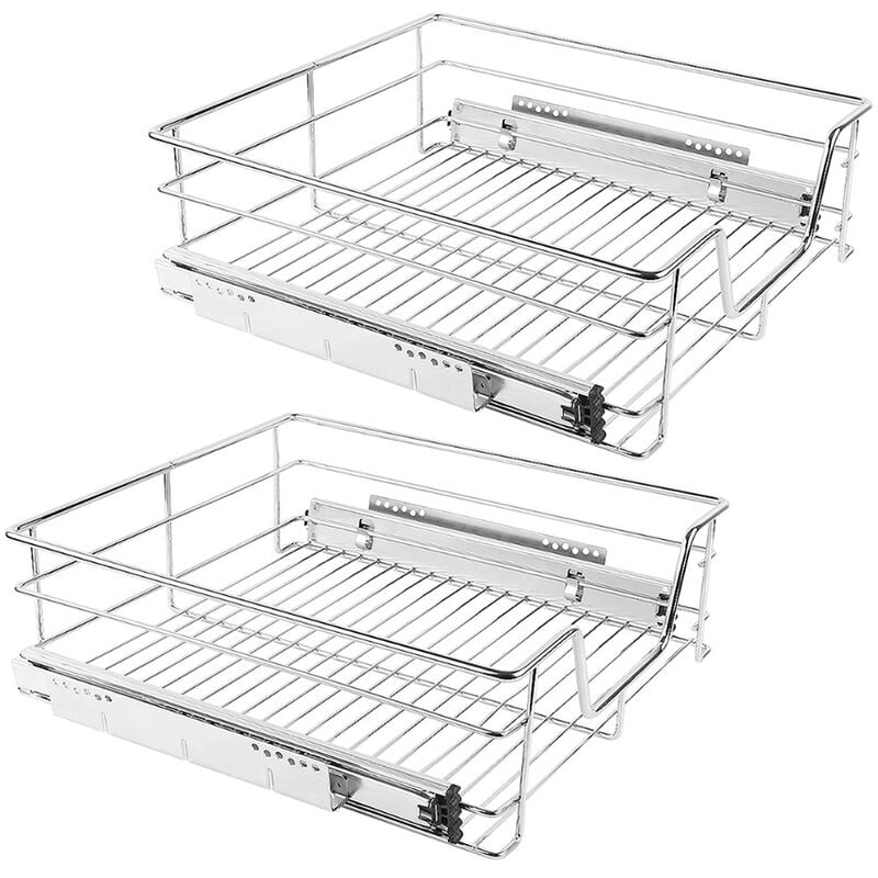 Lot de 2 Panier à tiroir télescopique 46 cm