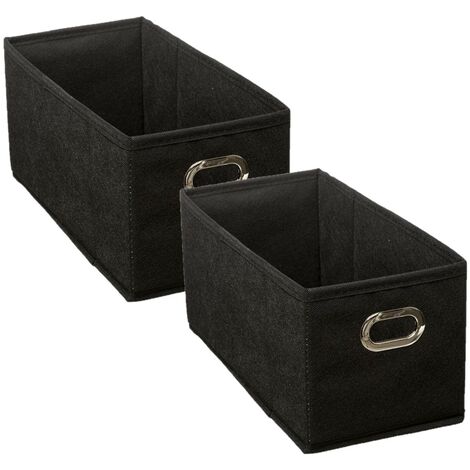 Lot de 2 paniers de rangement en tissu avec poignée MIX'N MODUL
