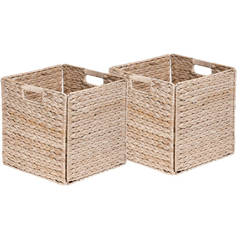 Lot de 2 paniers de rangement intissés pliables - Jacinthe d'eau - 31 x 31 x 31 cm  - BOX & BEYOND