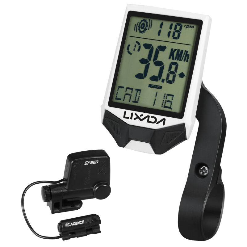 Ordinateur de vélo sans fil, ordinateur de vélo multifonctionnel, étanche à la pluie, avec écran LCD rétroéclairé