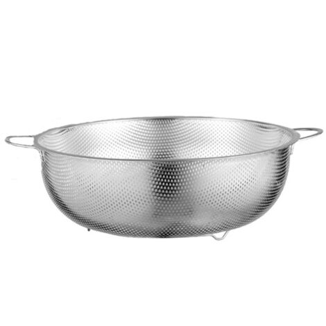 Lot de 2 paniers passoires en acier inoxydable, micro-perforés, diamètre 25,5 cm