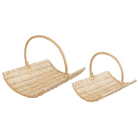 Lot de 2 paniers range buches Eve osier