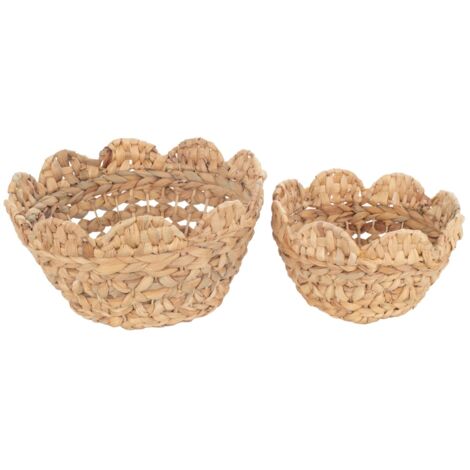 Lot de 2 paniers style naturel pour la décoration de la maison