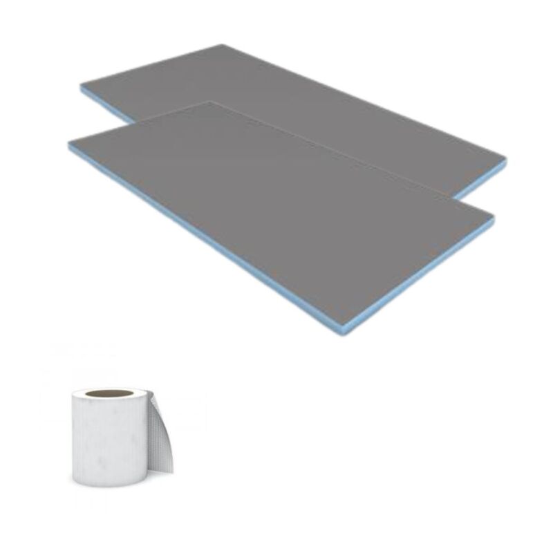 Wedi - Lot de 2 panneaux de construction + bande d'armature Epaisseur 3 cm