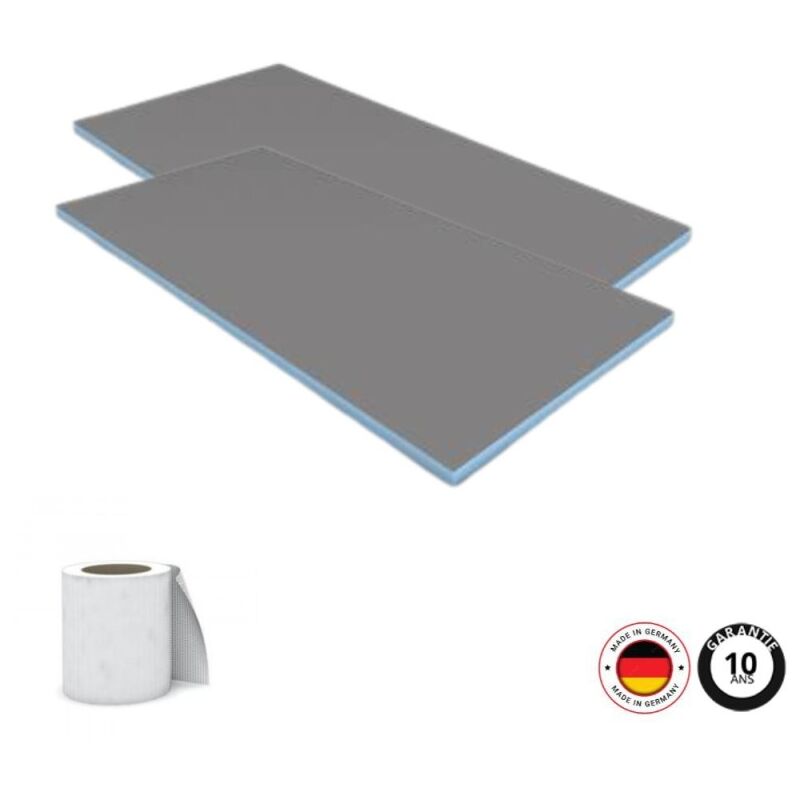 Lot de 2 panneaux de construction Wedi bande d'armature Epaisseur 0,4 cm