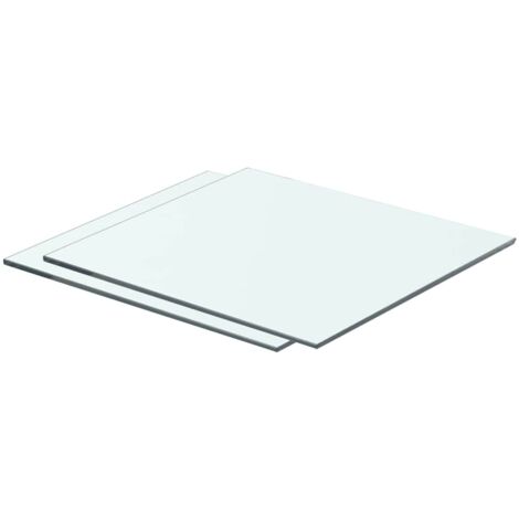 Lot de 2 Panneaux d'étagère  Étagère de Rangement Verre Transparent 40 x 30 cm MCYMH220653