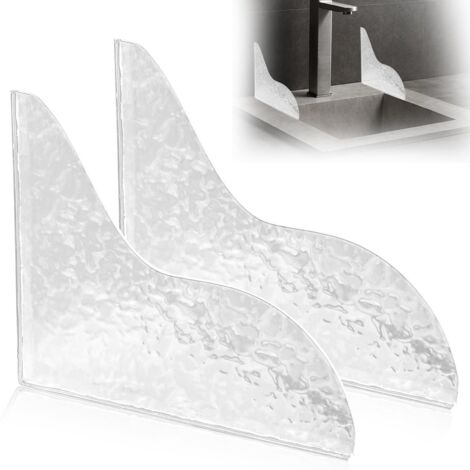 Lot de 2 Pare-éclaboussures de Douche, Pare-éclaboussures de Baignoire Auto-adhésifs, bloqueur de Gouttes d'eau de Douche, Pare-éclaboussures d'eau de Baignoire Transparent pour Baignoire
