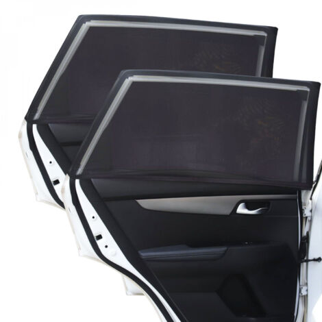 Lot de 2 pare-soleil pour vitres arrière de voiture 90 x 55 cm – Résistance UV – Installation facile avec fixation scratchs – Confort passagers – Monsieur Bébé