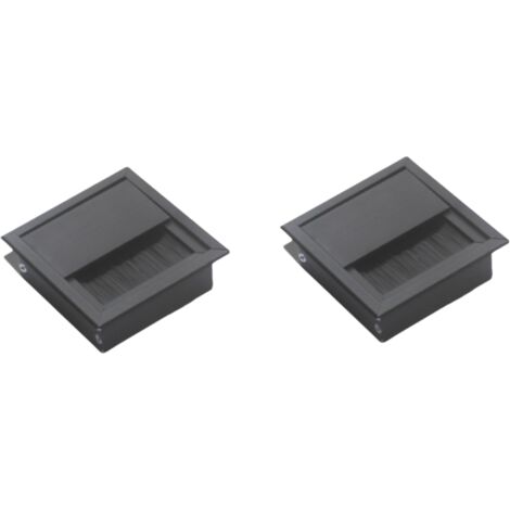 Lot de 2 passe-câbles encastrés, cache-câbles pour bureau, cache-trous pour pupitre de musique, bureau d'ordinateur