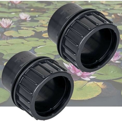 Lot de 2 passe parois à VISSER PVC 90 mm pour bassin et étang