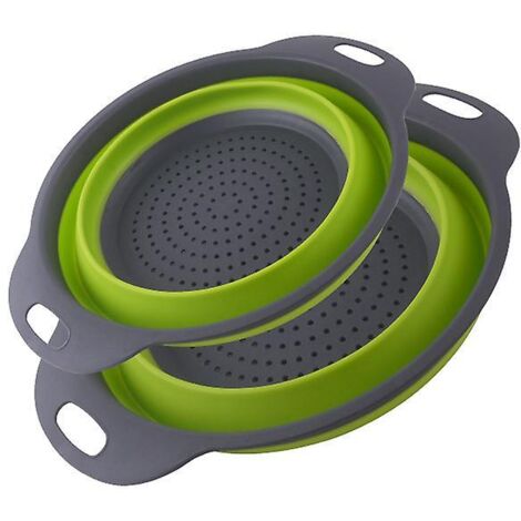 Lot de 2 passoires pliables vertes