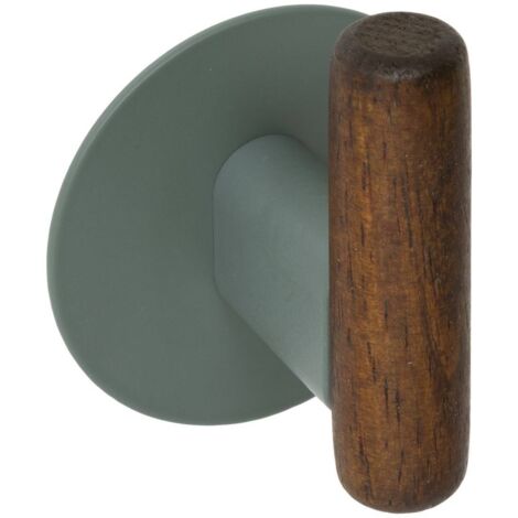 Lot de 2 patères adhésives cassie vert et bois - 5five