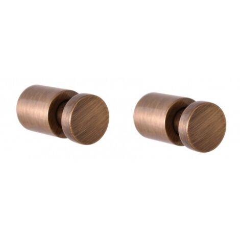 Lot de 2 patères COLORADO en laiton bronze 3cm x 1,6cm