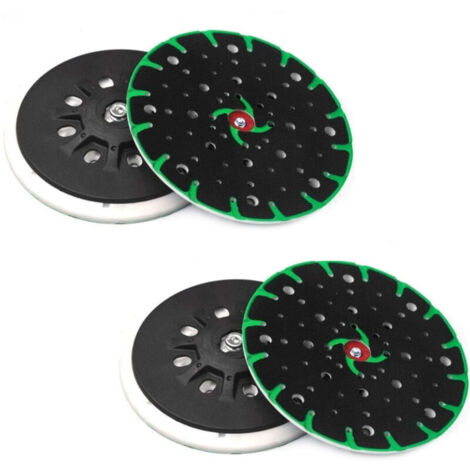 Lot de 2 Patin de ponçage 150 mm, filetage de raccordement M8 - 49 trous avec vis avec fonction dépoussiérage, compatible avec ponceuse excentrique Festool Rotex RO, ETS 150, ETS EC 150