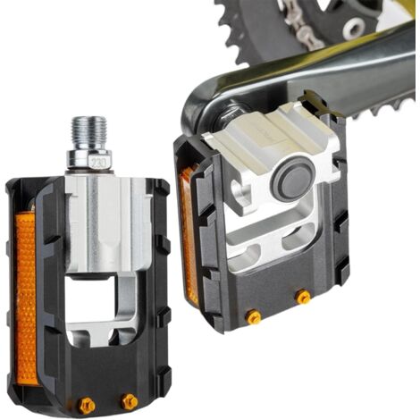 Lot de 2 pédales de vélo en métal 1,4 cm (9/16") -