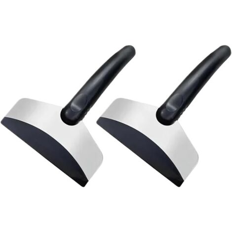 Lot de 2 pelles à neige et à glace pour pare-brise de voiture (noires)