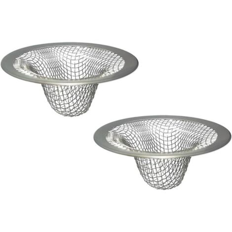 Lot de 2 petites crépines de 2,5 cm, en acier inoxydable, pour évier de buanderie, de piscine, de buanderie, de camping-car