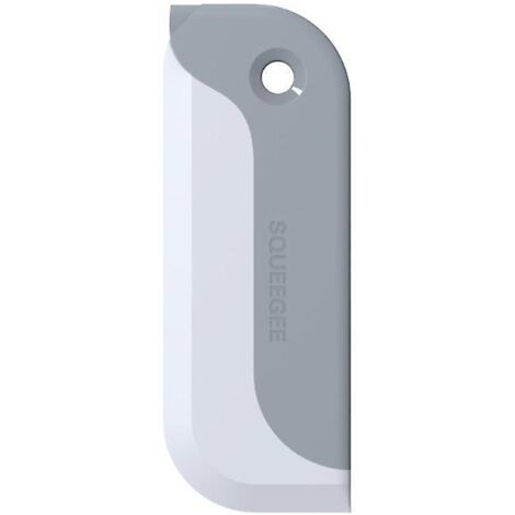 Lot de 2 petites raclettes grises pour salle de bain et cuisine, pour le nettoyage des miroirs, comptoirs et éviers.