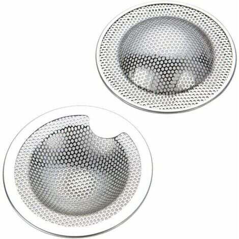 Lot de 2 petits tamis d'évier en acier inoxydable(petit)(S) - Idéal pour évier de cuisine, évier, douche, baignoire
