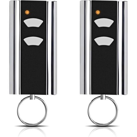 Lot de 2 pièces de rechange pour émetteur manuel Normstahl - Ouverture de porte de garage - 433,92 MHz - 2 canaux - Compatible avec Normstahl Entrematic RCU 433-2, RCU 433-4, EA433 2KM, EA433 2KS