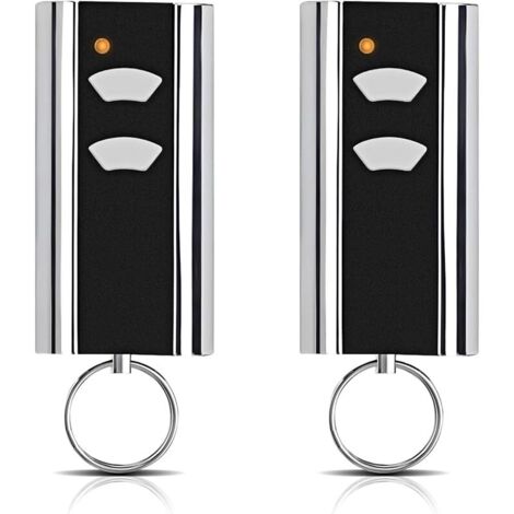 Lot de 2 pièces de rechange pour émetteur manuel Normstahl - Ouverture de porte de garage - 433,92 MHz - 2 canaux - Compatible avec Normstahl Entrematic RCU 433-2, RCU 433-4, EA433 2KM, EA433 2KS