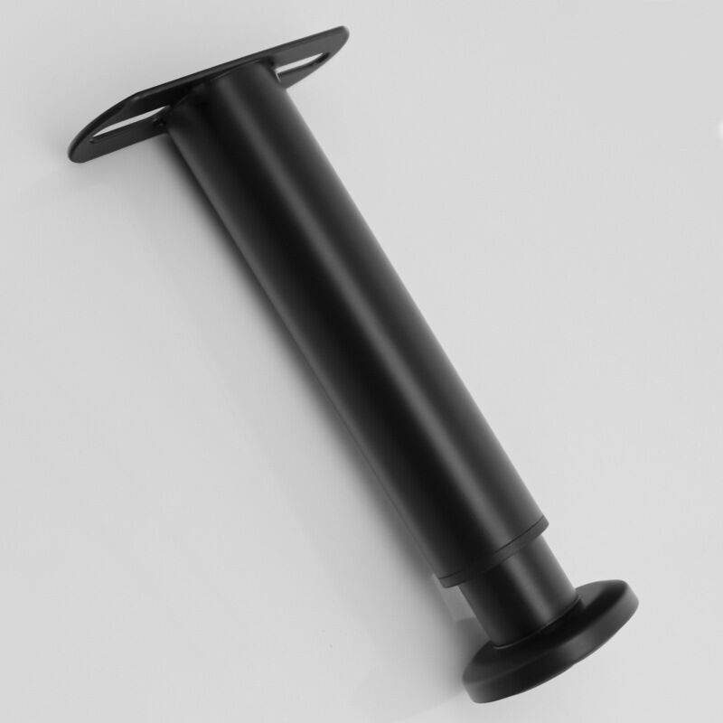 Lot de 2 Pied de Lit Robuste Réglable Pieds de Meubles Support du Cadre de Lit Liaison Métal Réglable Pied à Visser Sommier Universel Noir (18-30 cm)