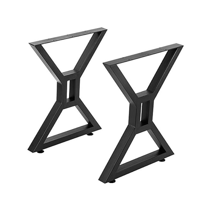 Hoerfuriy - Lot de 2 pieds de meubles rustiques décoratifs, pieds de bureau en métal robuste, pieds de table de salle à manger, pieds de banc en fer