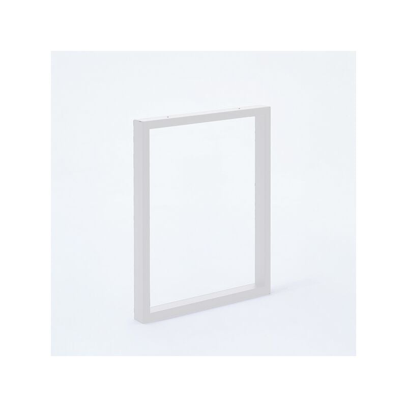 Lot de 2 pieds pour banc modèle rectangulaire ht 40 x l 39 cm blanc mat