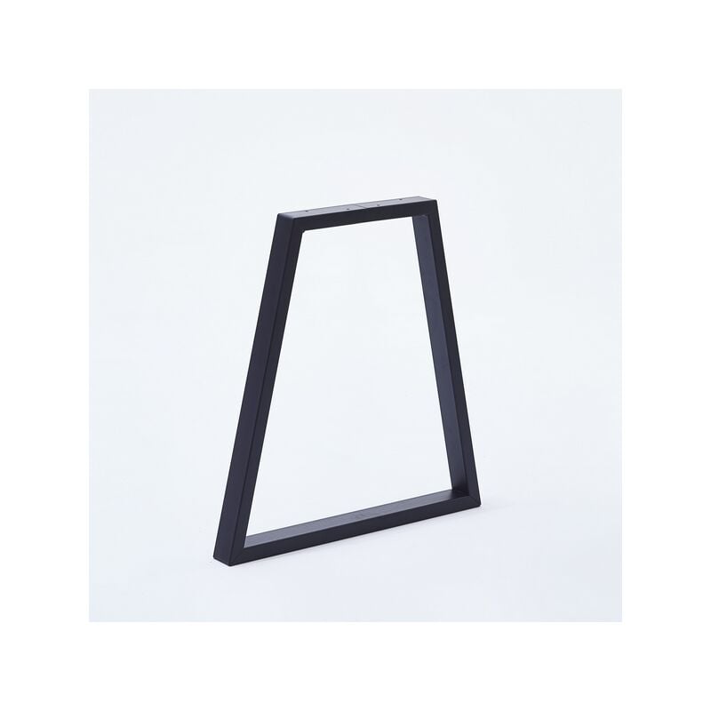 Lot 2 pieds pour banc trapèze ht 40 x l. Haut 20 x l. Bas 50 cm noir mat