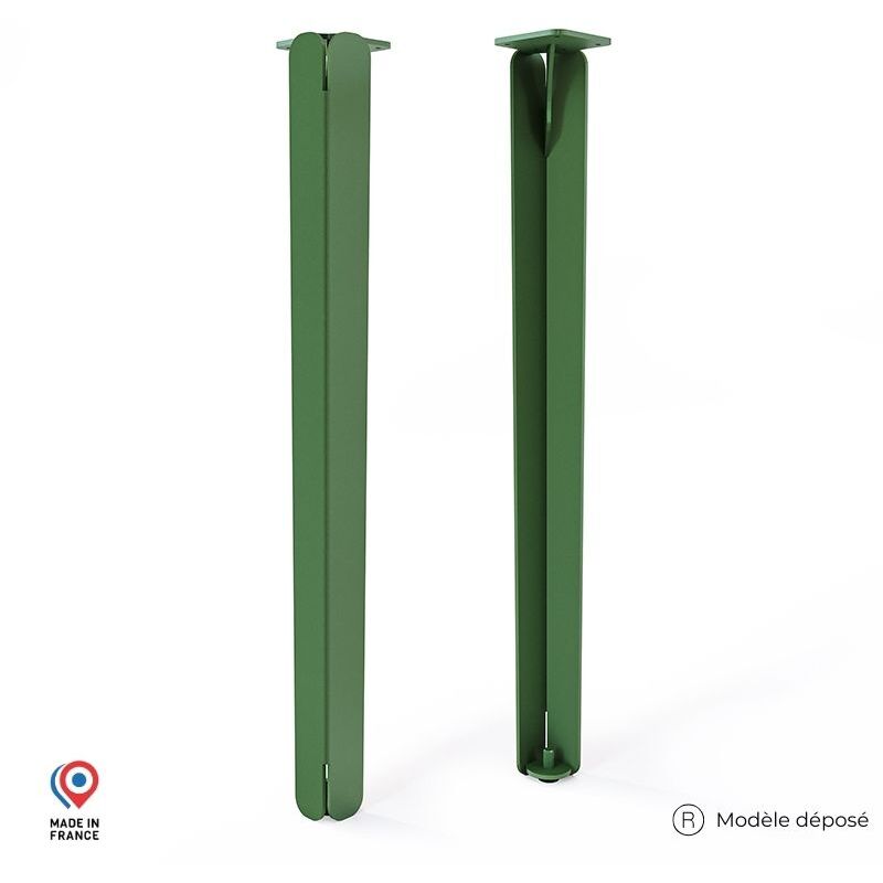 Sans Marque - Lot de 2 Pieds de table - Jaspe - couleur vert