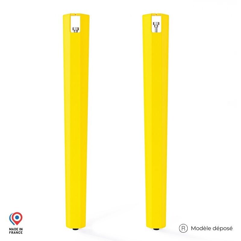 Sans Marque - Lot de 2 Pieds de table mange debout - Saphir - couleur jaune