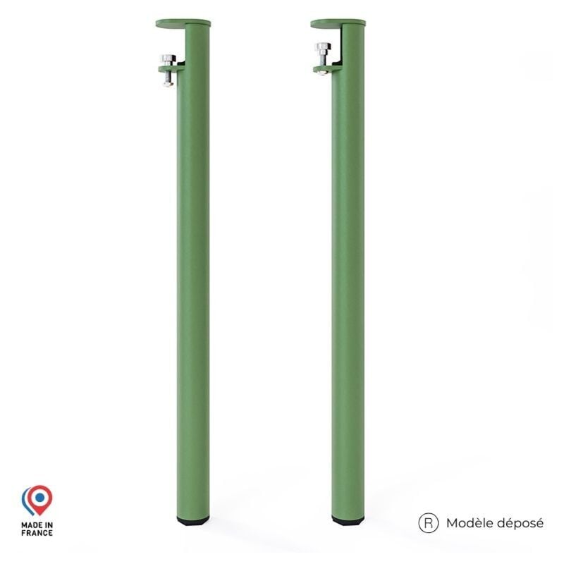 Sans Marque - Lot de 2 Pieds de table mange debout - Topaze - couleur vert