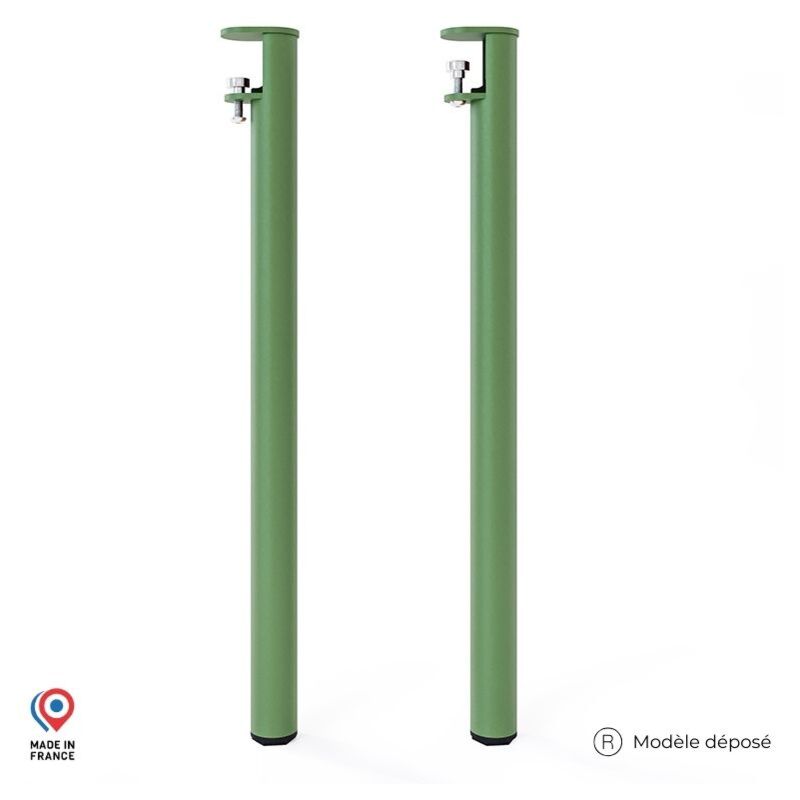 Sans Marque - Lot de 2 Pieds de table - Topaze - couleur vert