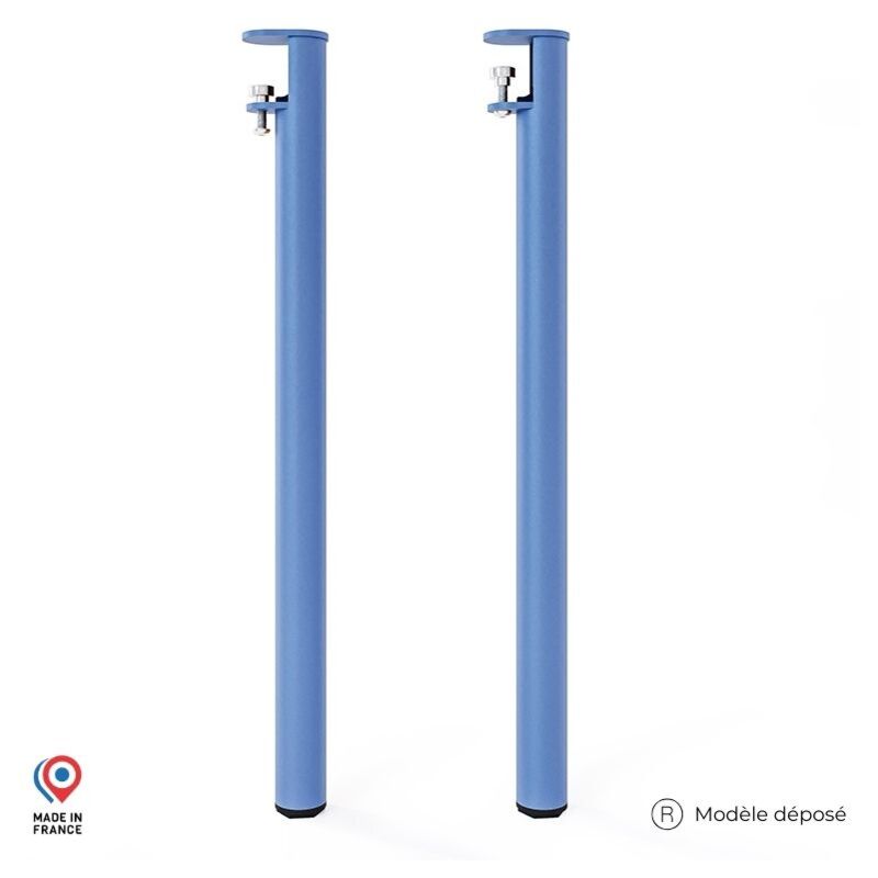 Sans Marque - Lot de 2 Pieds de table - Topaze - couleur bleu