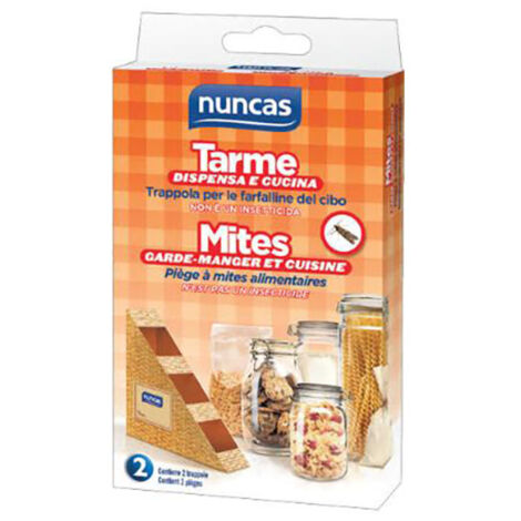 Lot de 2 pièges anti-tartre pour cuisine et garde-manger – Prêt à l'emploi – Efficacité jusqu'à 3 mois – Couverture jusqu'à 12 m² – Nuncas