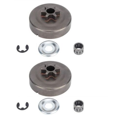Lot de 2 pignons d'embrayage pour tronçonneuse STIHL 017 018 021 023 025 MS170 MS180 MS210 MS230 MS250 – Alliage de zinc – Installation facile