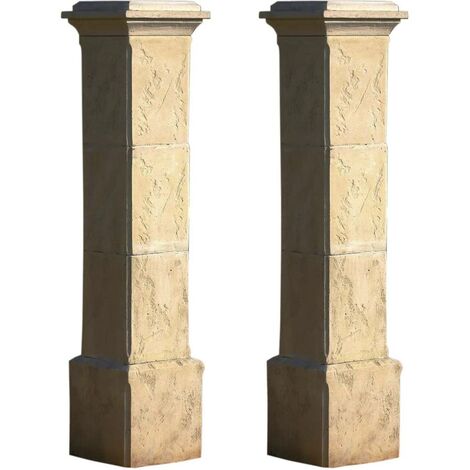 Lot de 2 piliers de portail Tradition - 41 x 41 x 200 cm