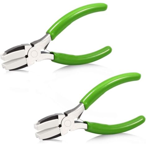 Lot de 2 pinces à mâchoires doubles en nylon de 12,7 cm, avec pinces supplémentaires en nylon et ressorts à double lame pour la correction – outils pour la fabrication de bijoux et le façonnage de per