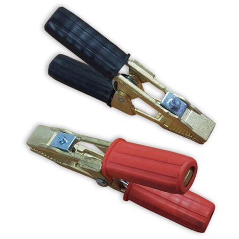Lot de 2 pinces de démarrage en laiton 300A – Conductivité élevée – Section câble 25 mm² – Pour démarrage de véhicules