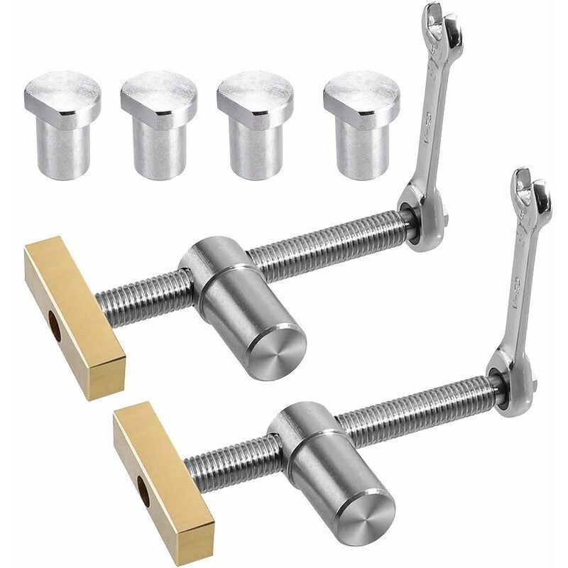 Rnemitery - Lot De 2 Pinces De Serrage Rapides Pour Établi De Table Avec 4 Chiens De Banc Pour Trou De 20 Mm, Butée D'établi De Positionnement à