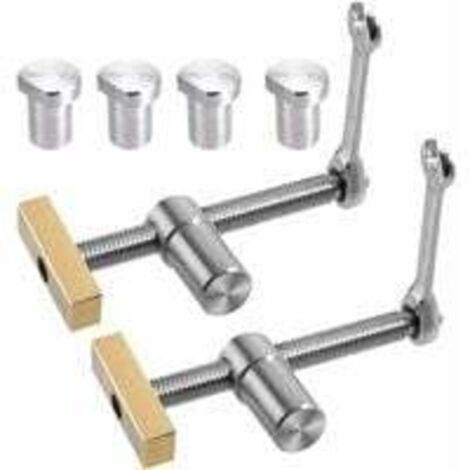 Lot De 2 Pinces De Serrage Rapides Pour Établi De Table Avec 4 Chiens De Banc Pour Trou De 20 Mm, Butée D'établi De Positionnement À Faire Soi-Même Et Pinces Rapides Pour Trous De 20 mm