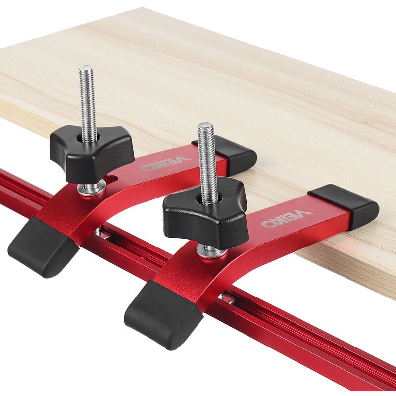 Lot de 2 Pinces de table à cliquet, pince de serrage à dégagement rapide 142.5cm Fantablau